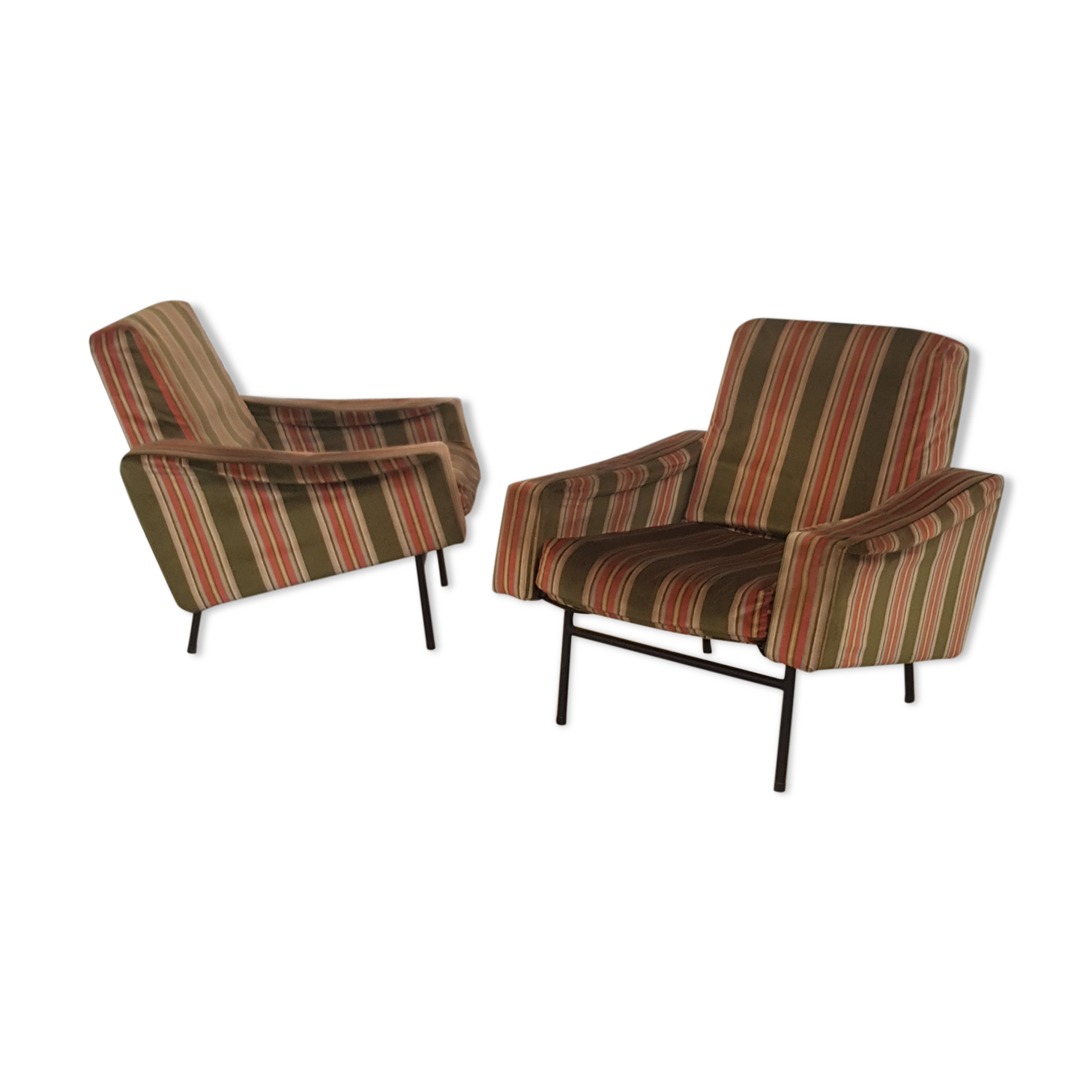 Pair of g10 armchairs by Pierre Guariche, Airborne edition
