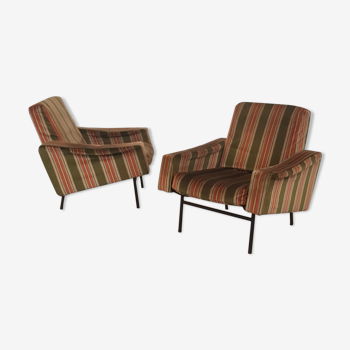 Pair of g10 armchairs by Pierre Guariche, Airborne edition