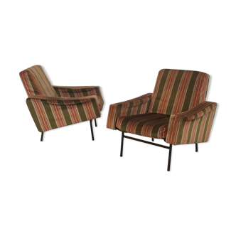 Pair of g10 armchairs by Pierre Guariche, Airborne edition