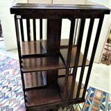Mahogany revolving bookcase