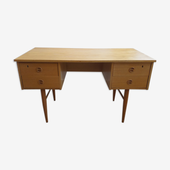 Bureau vintage bois miel