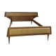 Lit et chaise bois et rotin