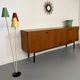 Vintage teak enfilade attributed to Gérard Guermonprez, 1960s design.
