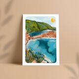 Illustration "Corsican cove" A4