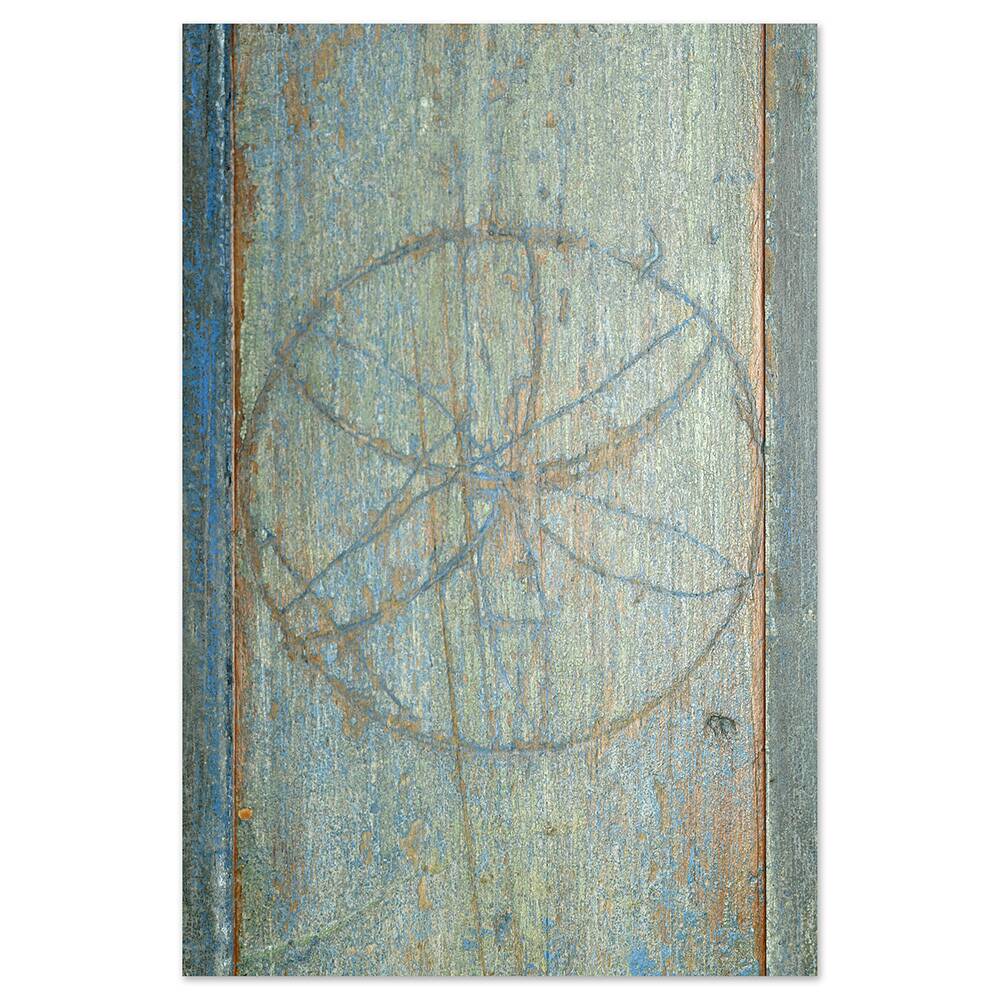 Old weathered teak screen