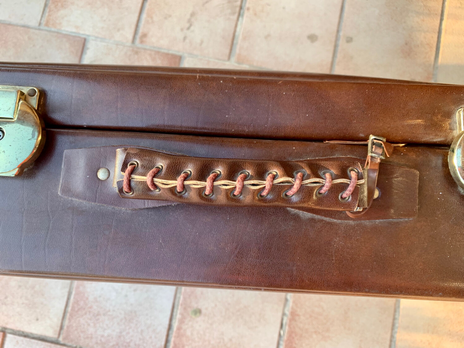 Antique leather suitcases