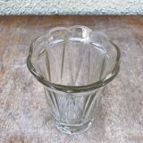 Vase ancien verre moulé made in France années 70