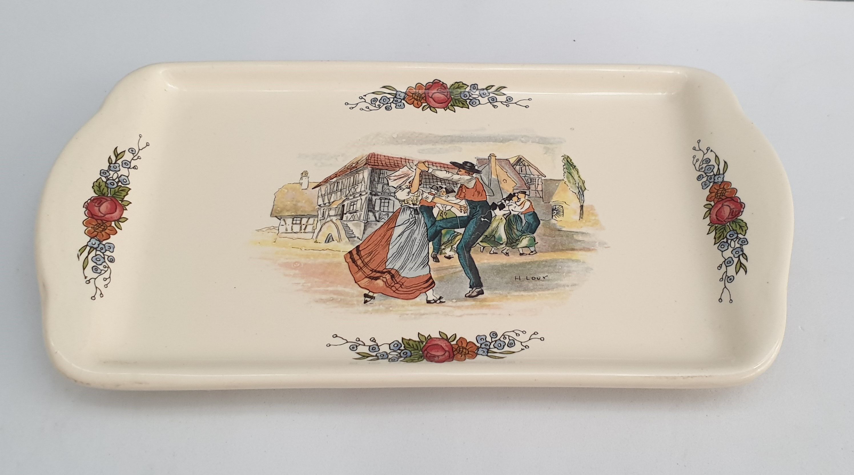 Vintage butter dish Sarreguemines