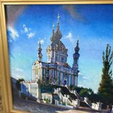 Painting St Andrew's Church in kyiv
