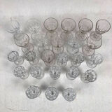 Series of twenty-five crystal stemmed glasses
