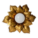 Masca golden metal flower wall lamp
