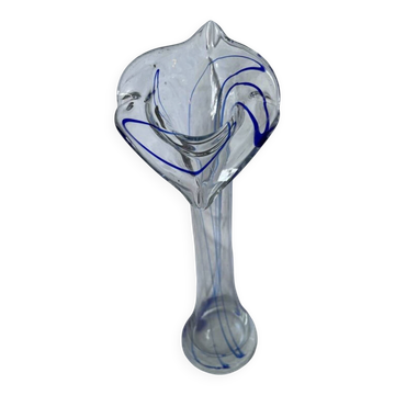 Vase en verre soufflé vintage