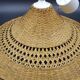 Rattan chandelier and lampshade - circa 1970