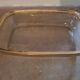 Gold glass butter dish