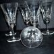 Lot de 6 verres à vin en cristal taillé style cerdagne - cristallerie lorraine lemberg? h13.5cm