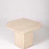 Travertine coffee table in eye shape, 1970s