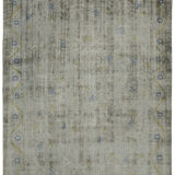 Handmade oriental 1980s 268 cm x 365 cm grey wool carpet