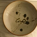 Saladier or serving dish in enamelled sandstone La Poterie de la Colombe