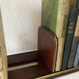 Adjustable bookend 1900 EM.Terquem, wood and brass