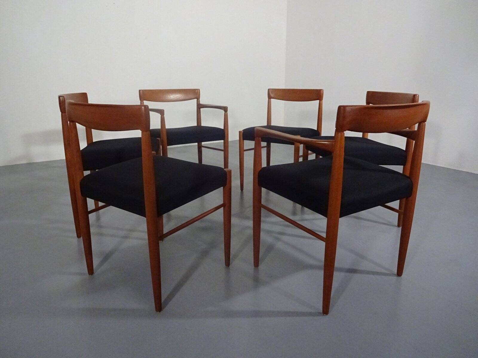 Danish Teak Dining Chairs by H. W. Klein for Bramin, 1960s, Set of 6