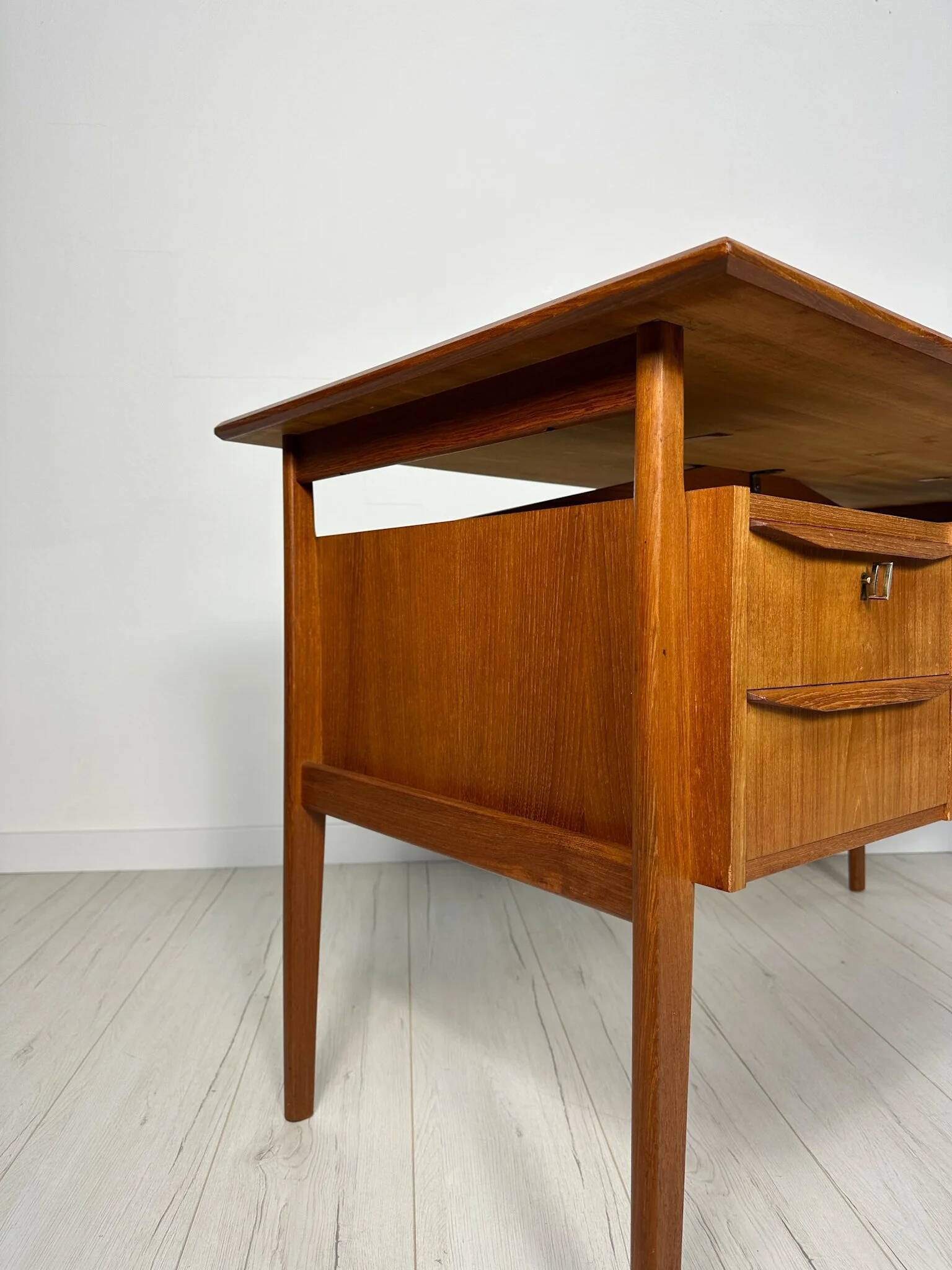 1960s Vintage Mid-Century Danish Teak Writing Desk