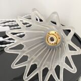 Vintage carved glass lamp