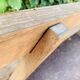 Old wooden church bench with backrest - 3 metres -