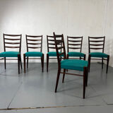 Mid-Century Modernist Danish Teak Dining Chairs 1950s, Set of 6