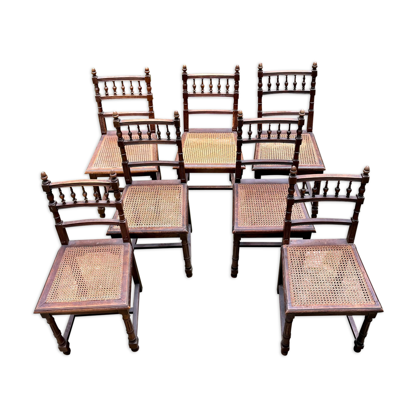 Lot de 6 chaises anciennes en bois