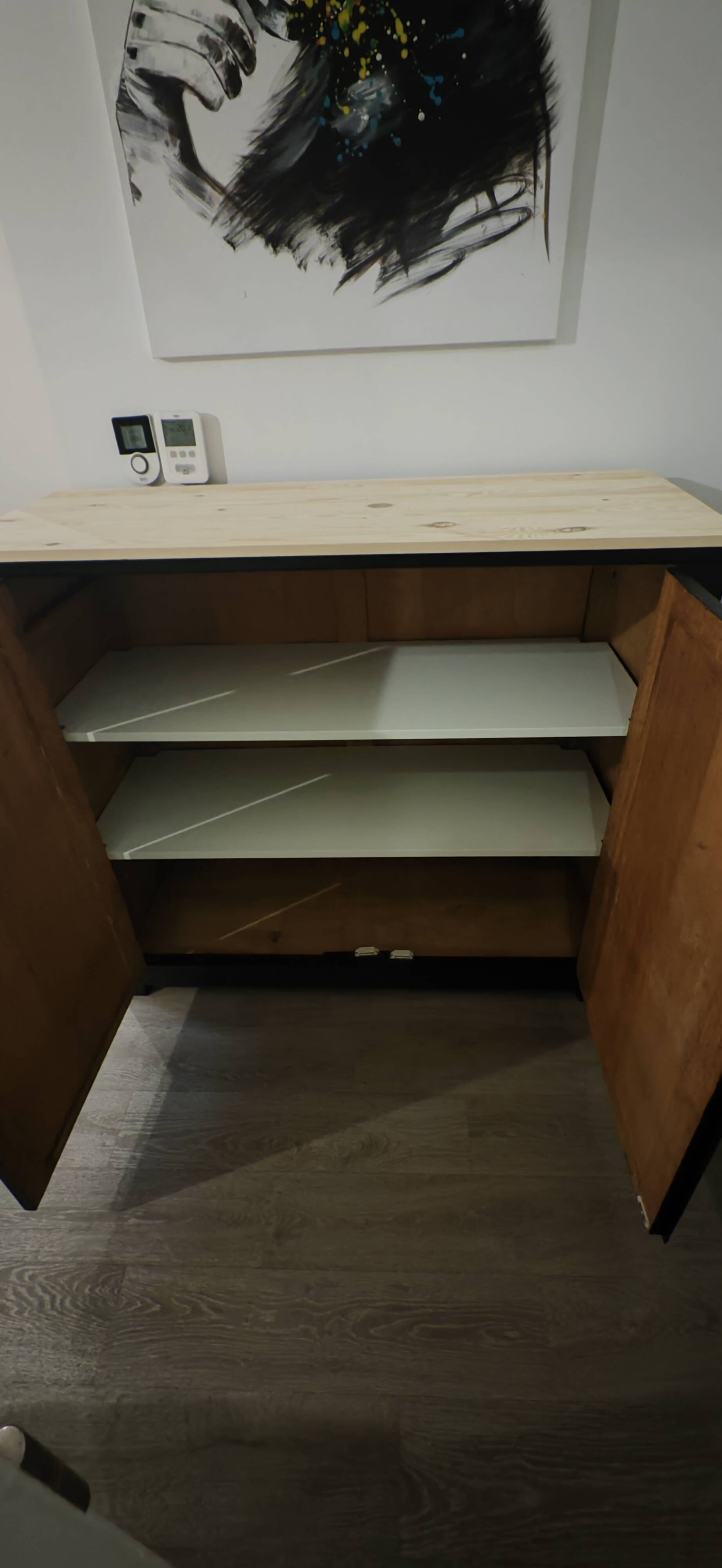 Parisian sideboard in black painted wood