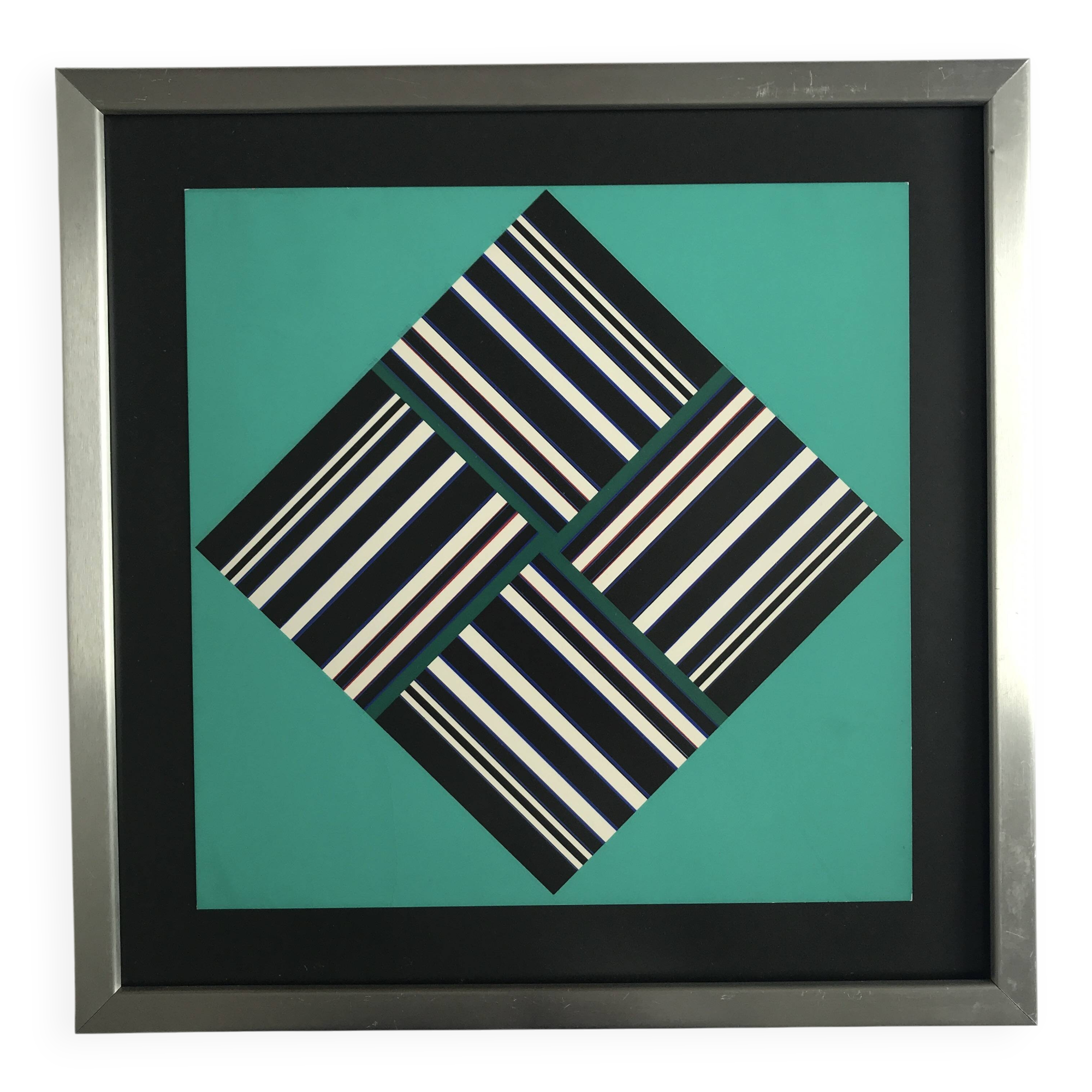 Günter FRUHTRUNK, Seh-Übung, 1967. Original screenprint signed in pencil