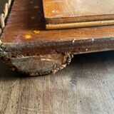 Curved rattan mirror 70s