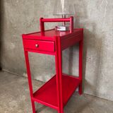 Side table, end table, like a worker, red