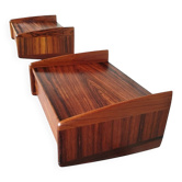 Paire de tables de chevet palissandre Melvin Mikkelsen, Danemark années 60