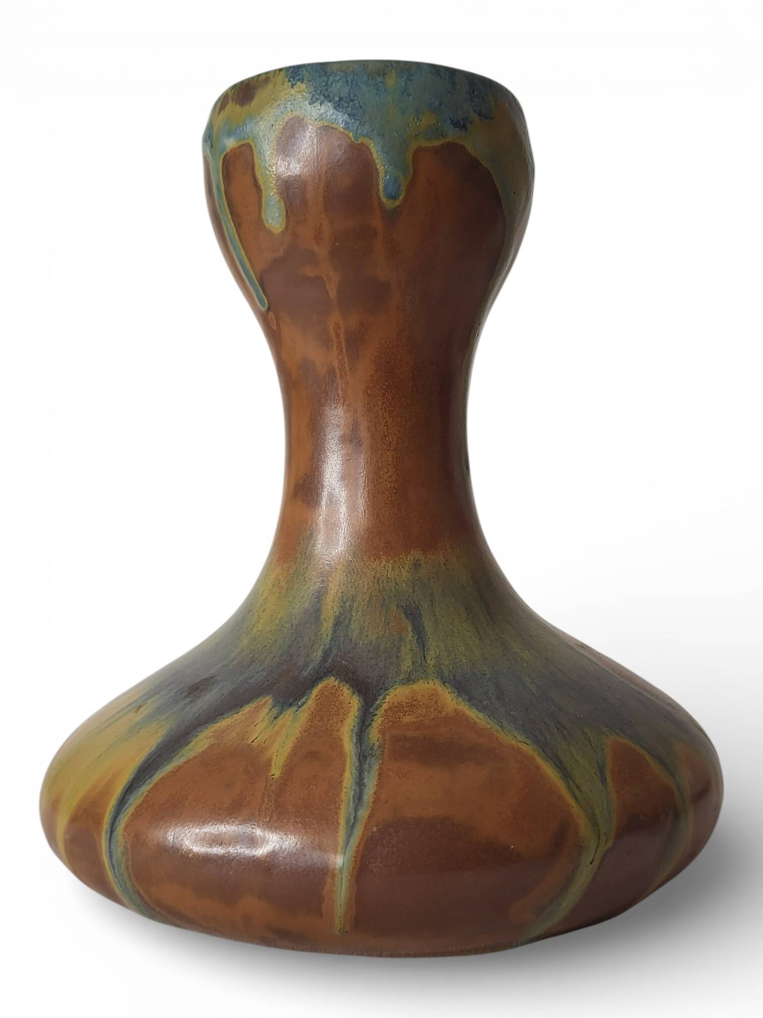 Stoneware vase from Puisaye signed by Alfred Lebret (1871-1955)