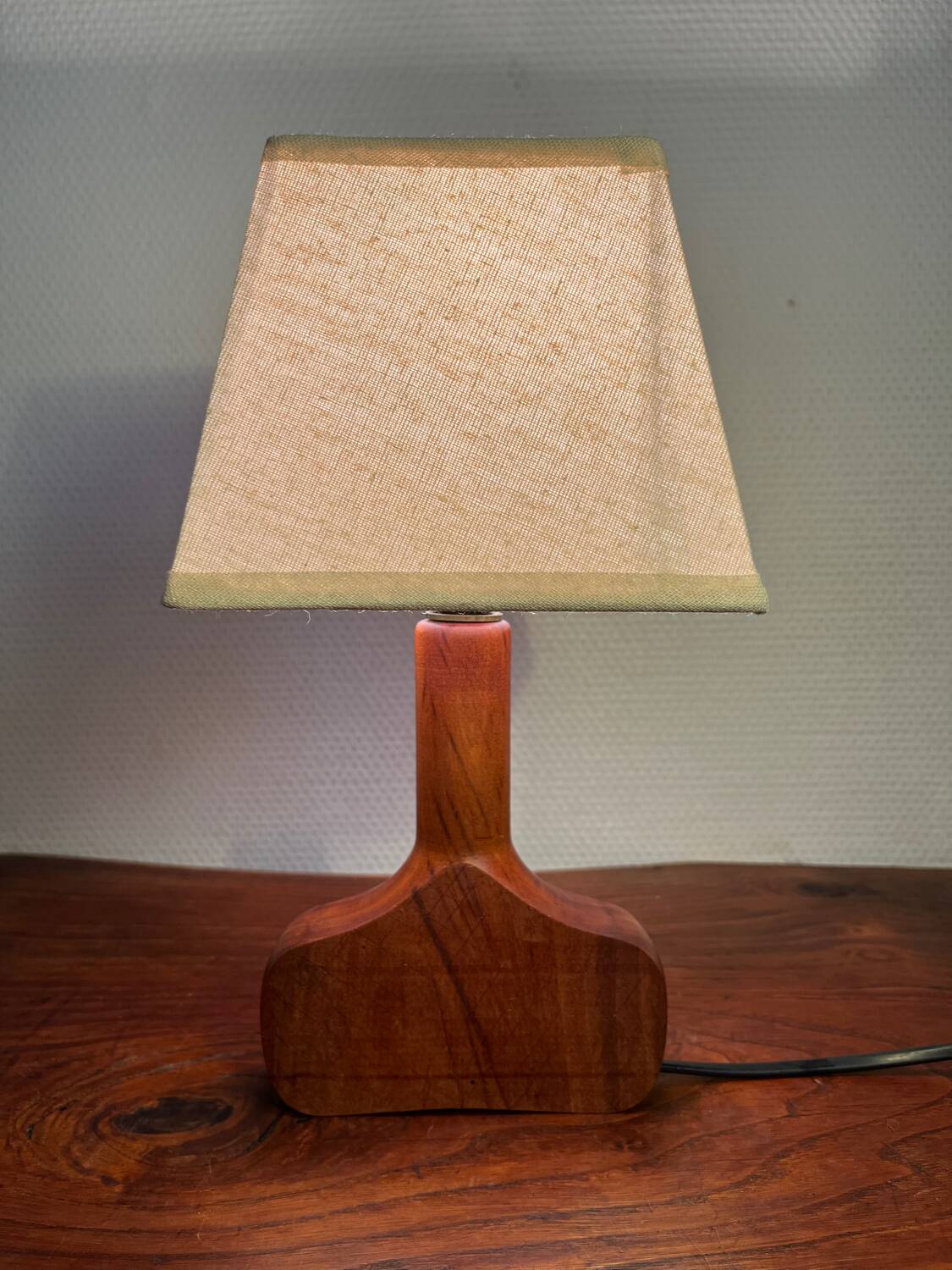 Handcrafted wooden table lamp