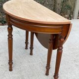 90cm Solid Wood Half Moon Folding Round Table