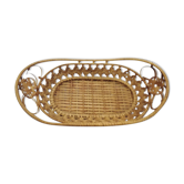 Corbeille vintage rotin tressé