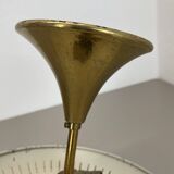 unique round  Brass Gino Sarfatti Style Ceiling Light Flushmount, Italy 1950s