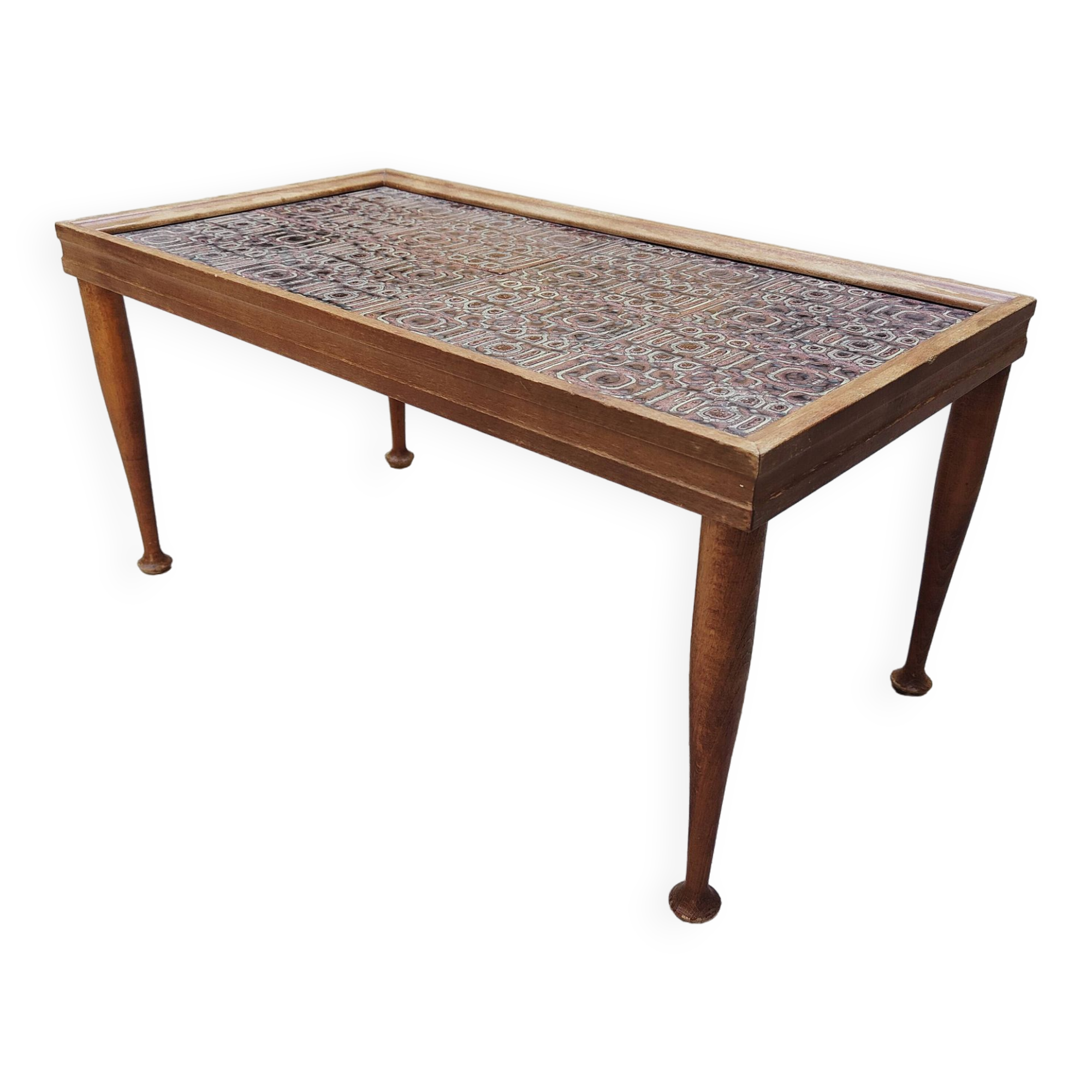 Wooden and ceramic coffee table