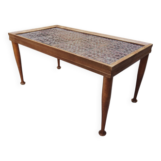 Table basse en bois et céramique