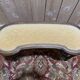 Louis XV style curved upholstered piano bench