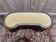 Louis XV style curved upholstered piano bench