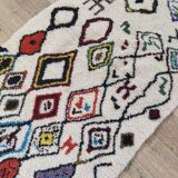Handmade wool Berber rug 195 X 100 CM