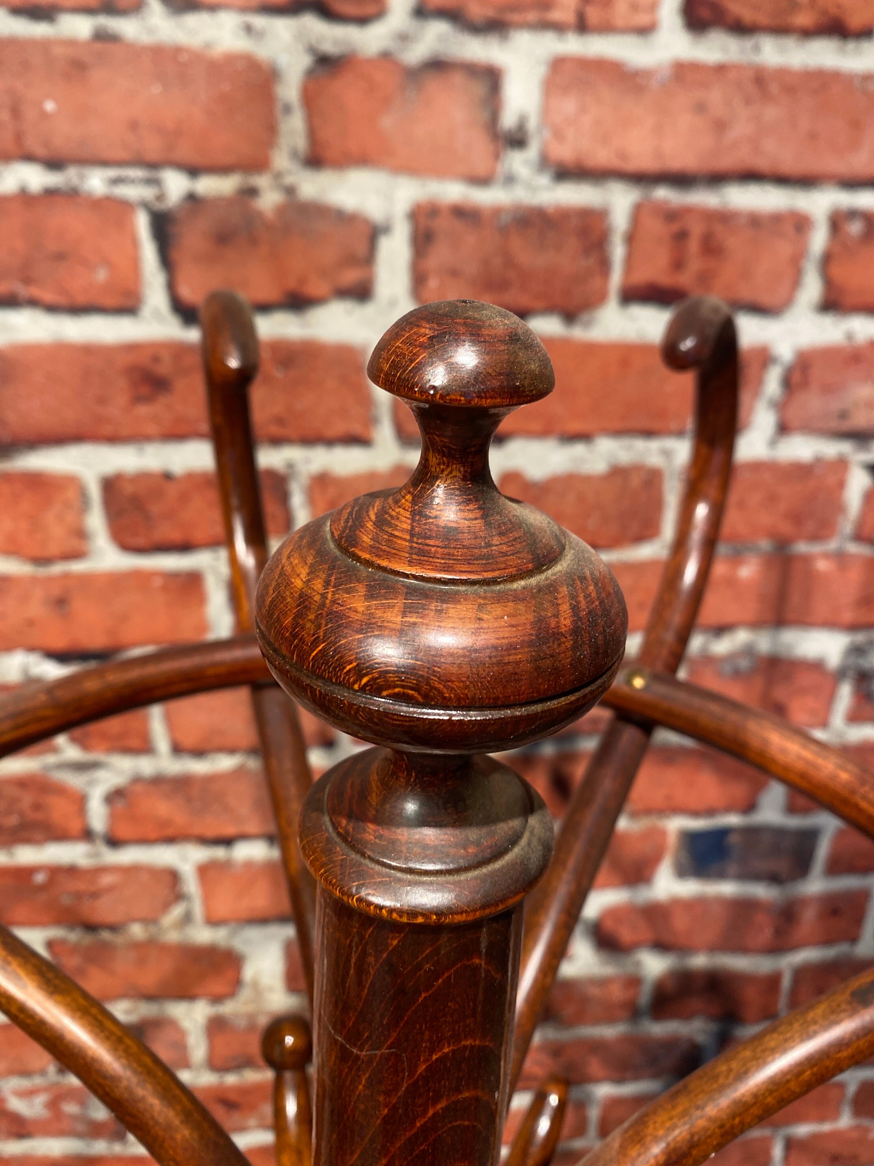 Wooden parrot coat rack