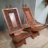 Pair of African seats