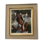 "The Gypsy" oil on canvas framed. 20th century