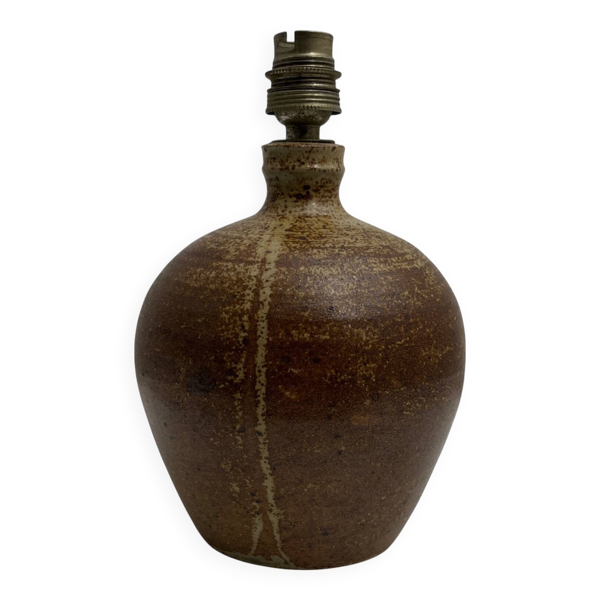 Pied de lampe boule en gres pyrite style La borne Tiffoche Deblander — Beyit
