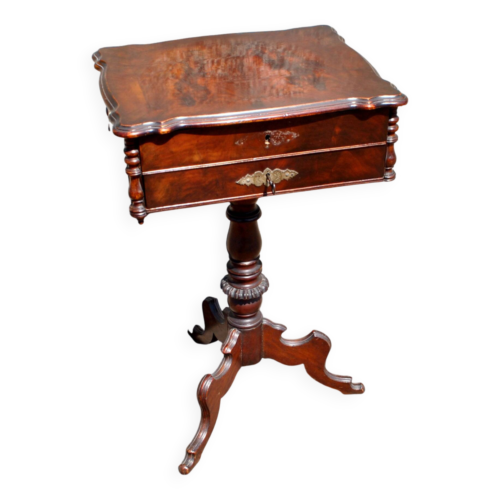 Napoleon III wooden compartment work cabinet Jewelry box