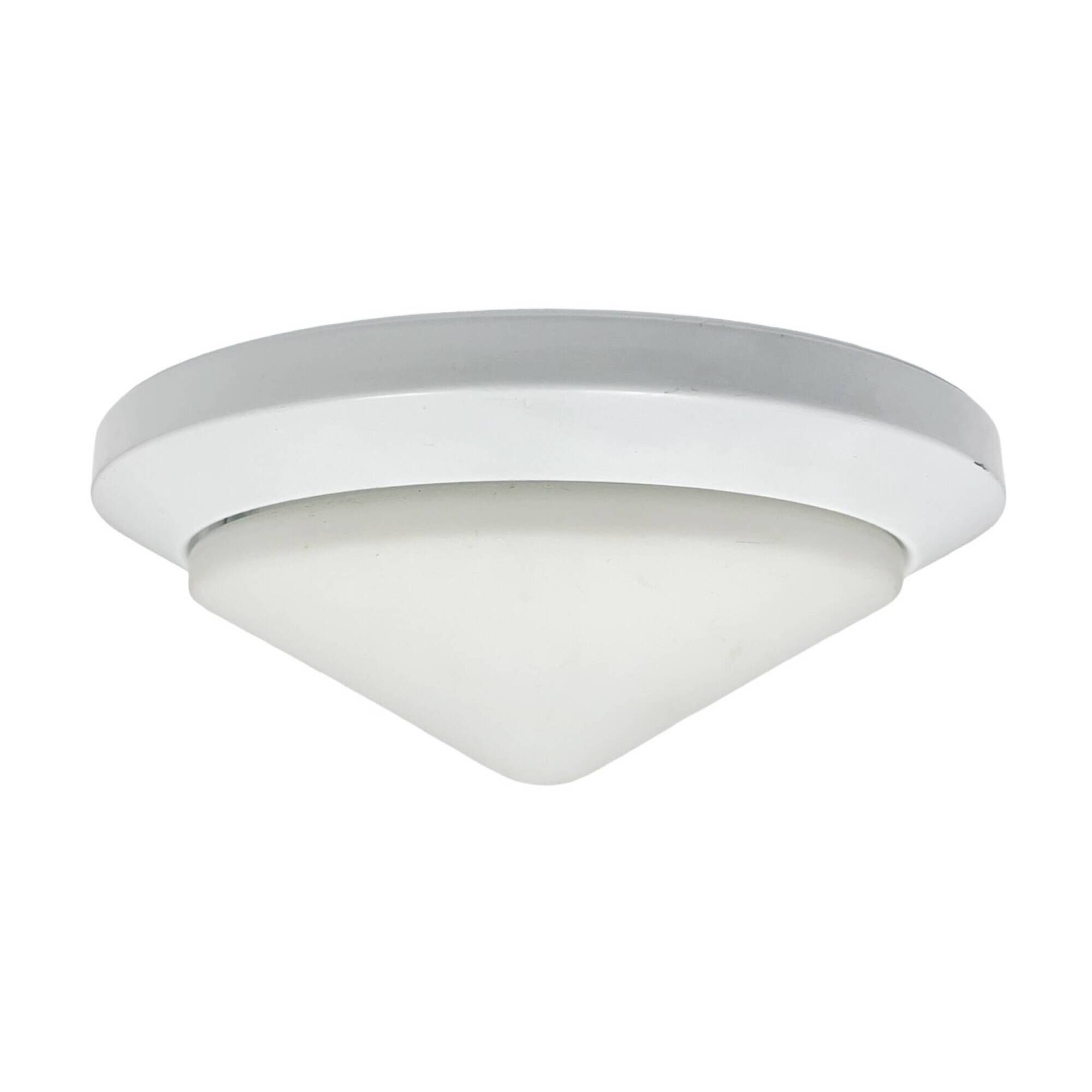 1980s Bahag round ceiling light made of glass and metal